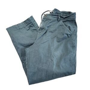 KUHL Size 16 Girls Wide Leg Cargo Pants Teal Green Cargo